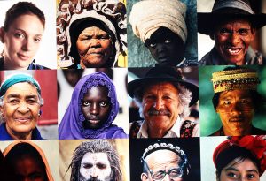 Pictured is a collage of three rows of four photos each (12 photos total) depicting people of diverse ages, genders, and ethnic backgrounds.