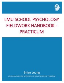 Loyola Marymount University School Psychology Fieldwork Handbook 2022 - Practicum book cover