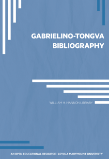Gabrielino-Tongva Bibliography book cover