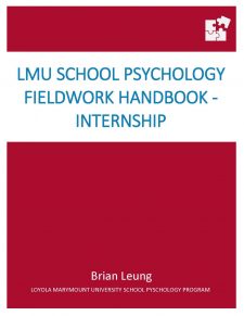 Loyola Marymount University School Psychology Fieldwork Handbook 2022 - Internship book cover
