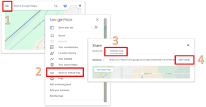 Google Maps Embed Steps