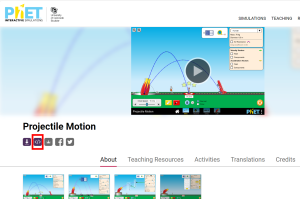 Phet simulation embed icon