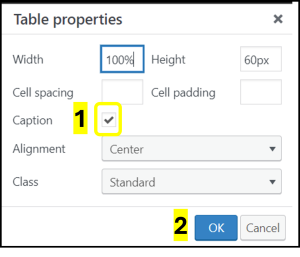 Caption checkbox in Pressbooks