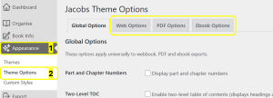 alternate format settings in Pressbooks